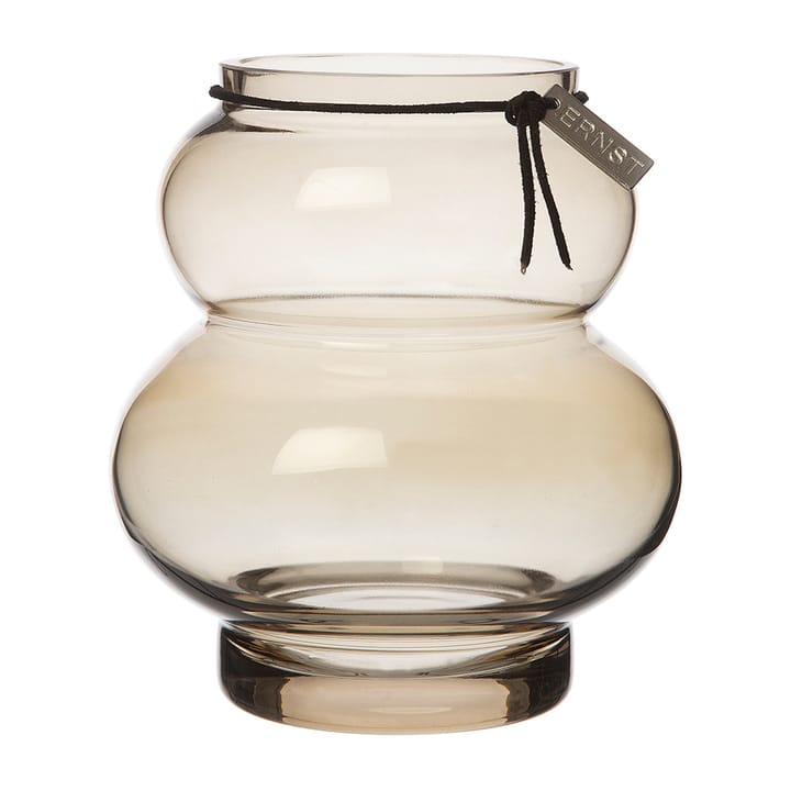 Ernst glass vase curved 14 cm - Chestnut - ERNST