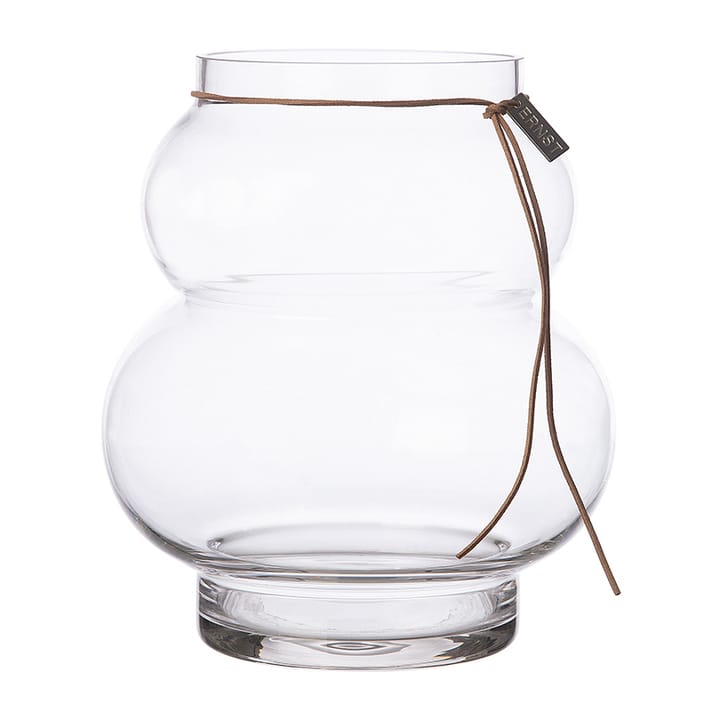 Ernst glass vase curved 21.5 cm - Clear - ERNST