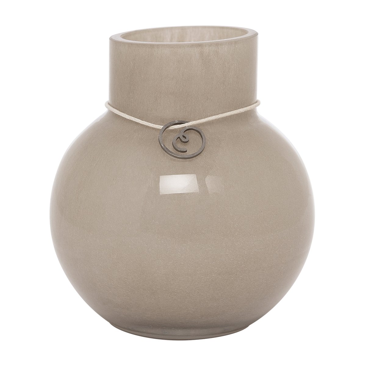 Ernst glass vase round beige H10 cm o9 cm | Scandinavian Design | Vases | Beige