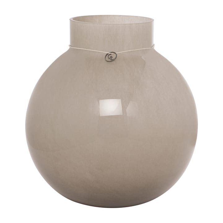 Ernst glass vase round beige - H22 cm Ø21 cm - ERNST