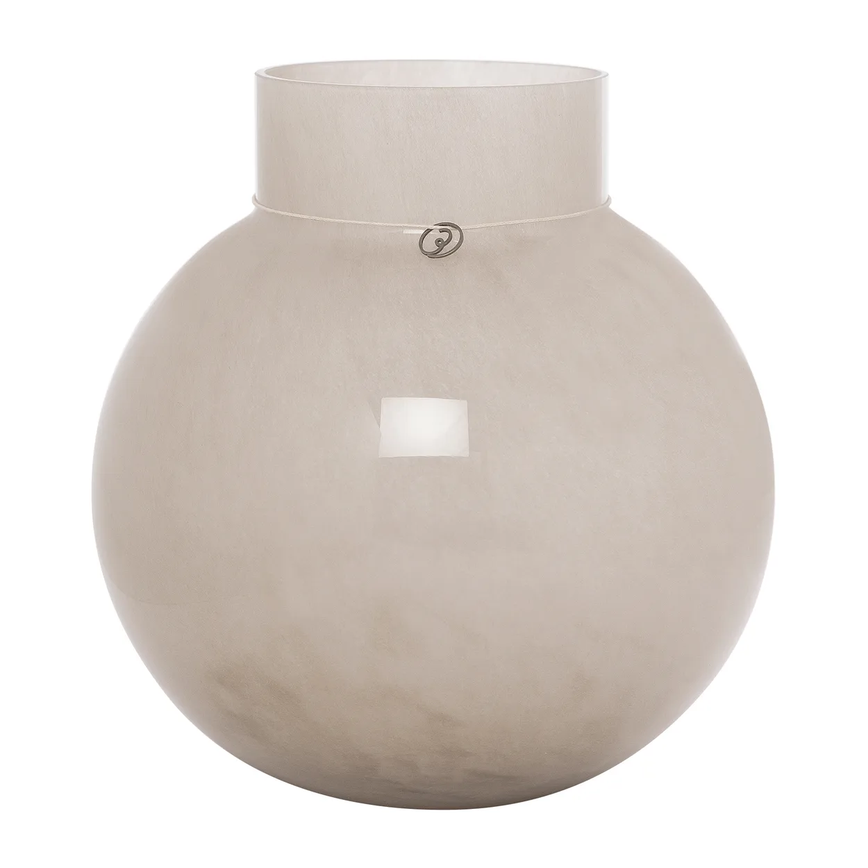 Ernst glass vase round beige H25 cm o24 cm | Scandinavian Design | Vases | Beige