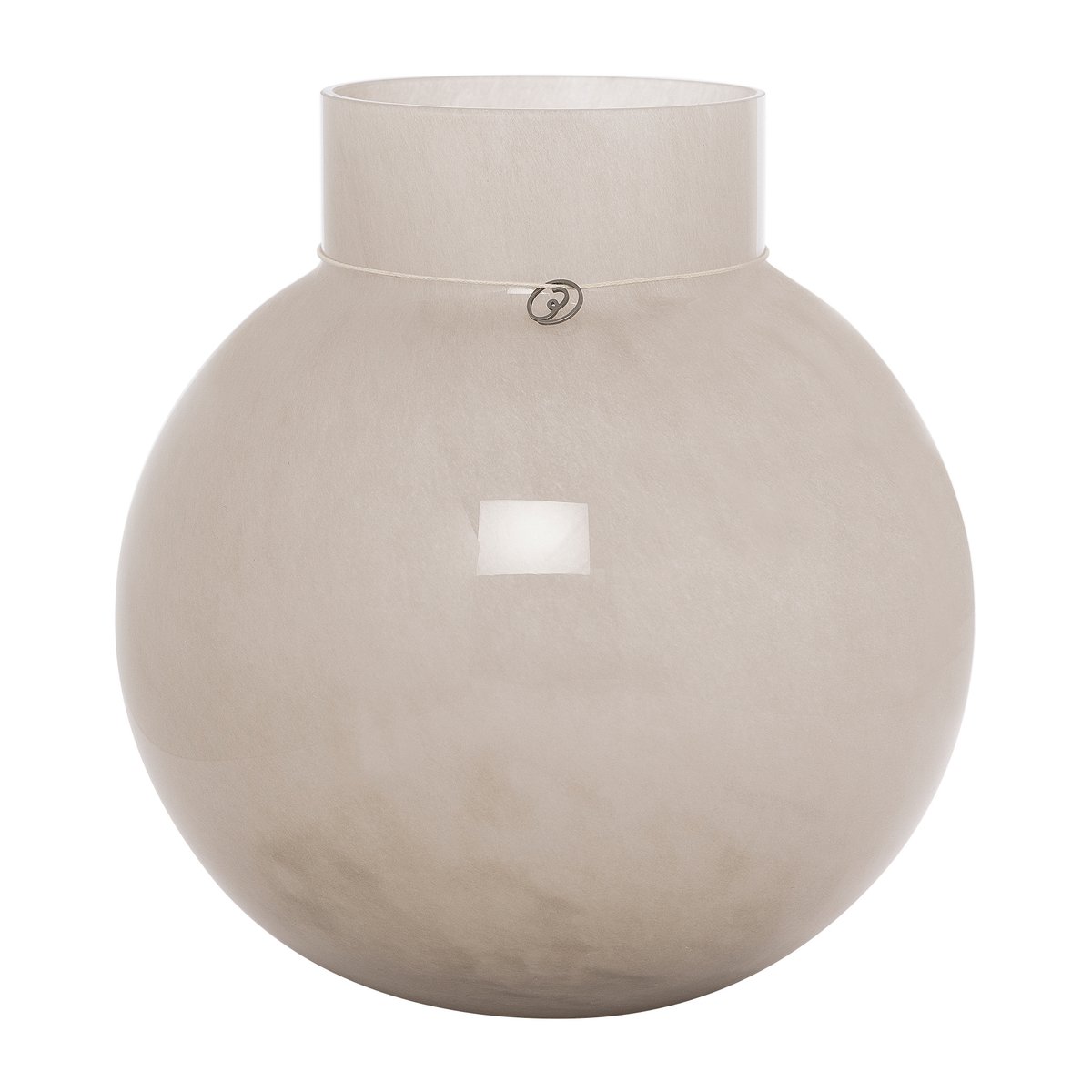 Ernst glass vase round beige H25 cm o24 cm | Scandinavian Design | Vases | Beige