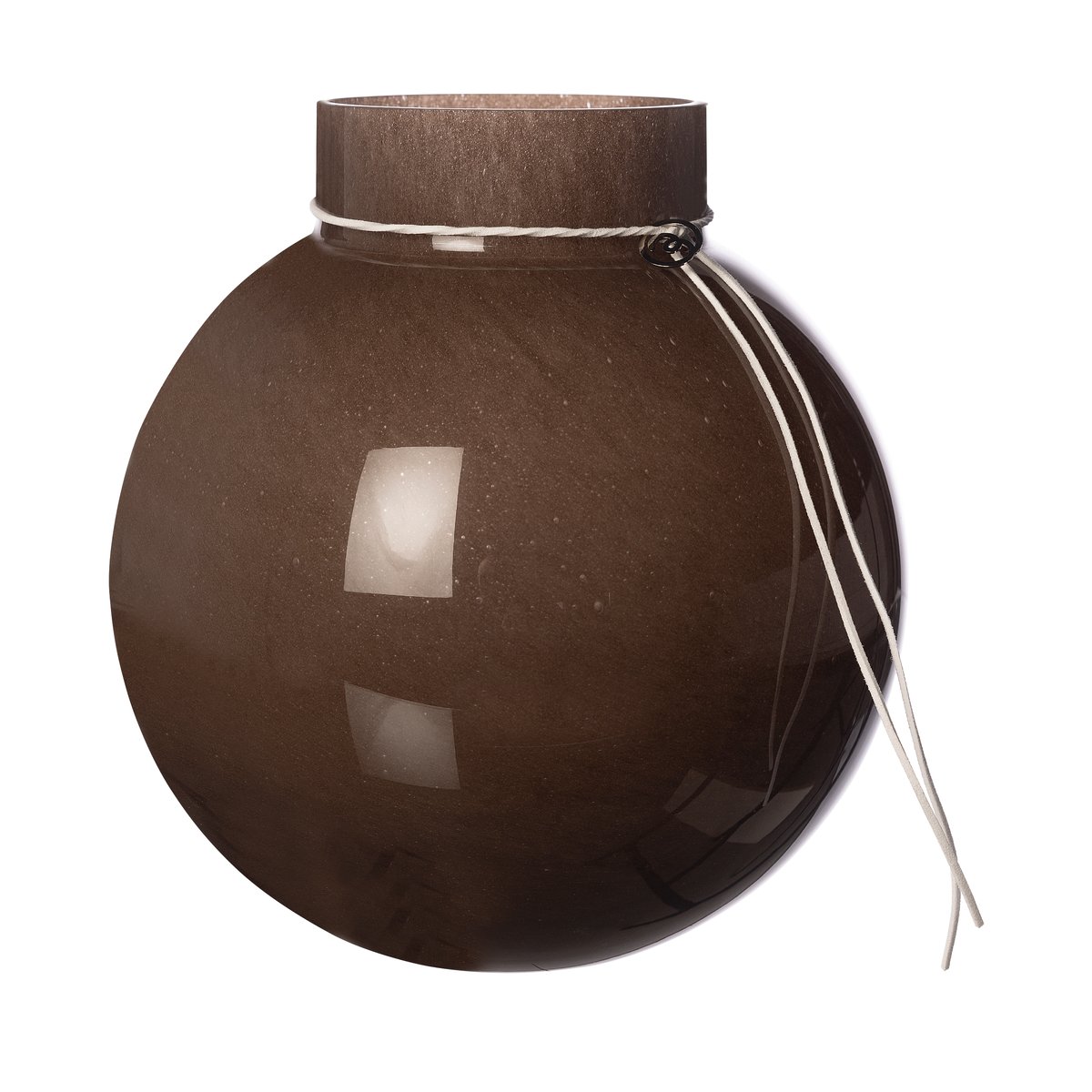 ERNST Ernst glass vase round brown H25 cm Ø24 cm | Scandinavian Design | Vases | Brown