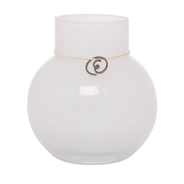 Ernst glass vase round white - H10 cm Ø9 cm - ERNST