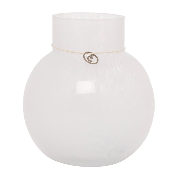 Ernst glass vase round white - H14 cm Ø13 cm - ERNST