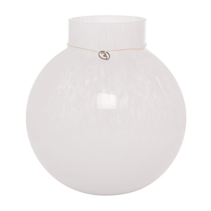 Ernst glass vase round white - H22 cm Ø21 cm - ERNST