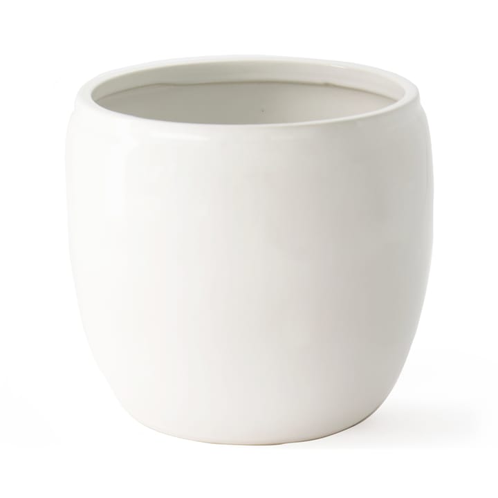 Ernst glazed flower pot Ø19.5 cm - White - ERNST