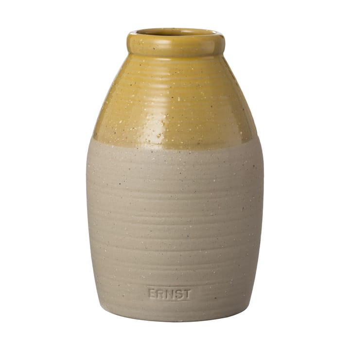 Ernst half glazed vase yellow - 16 cm - ERNST