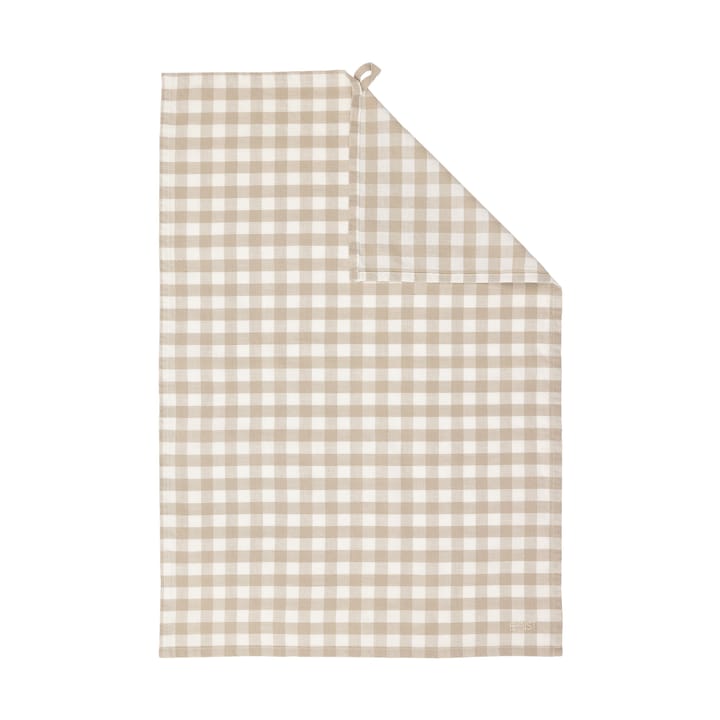 Ernst kitchen towel checkered 47x70 cm - Beige-white - ERNST