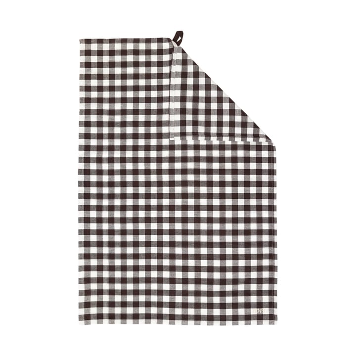 Ernst kitchen towel checkered 47x70 cm - Brown-white - ERNST