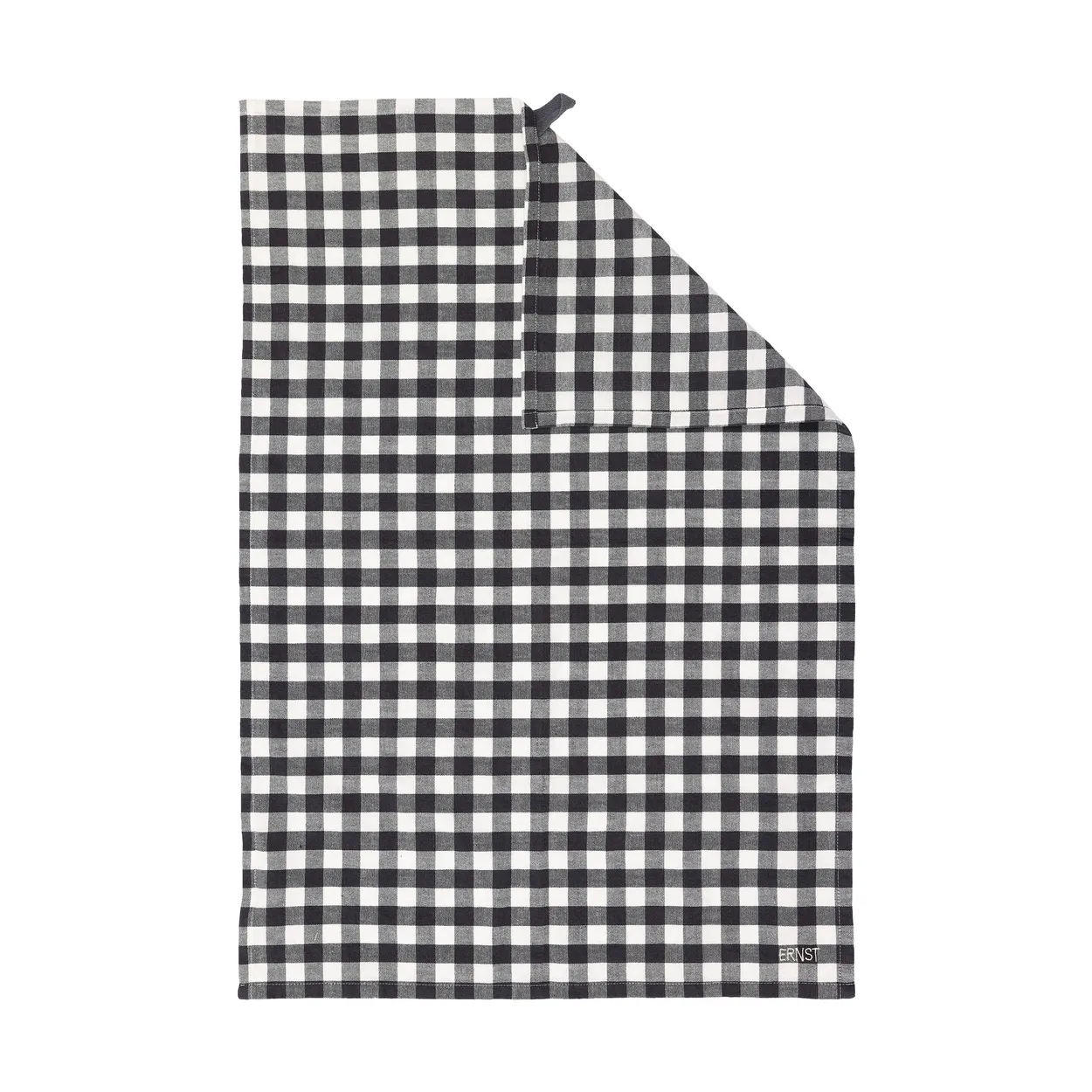 Ernst kitchen towel checkered 47x70 cm Grey-blue-white