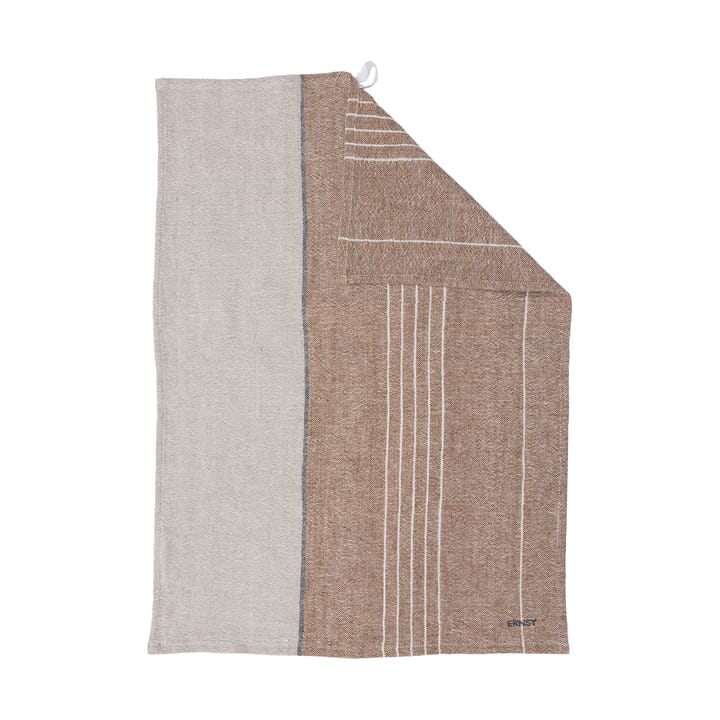 Ernst kitchen towel half linen 47x70 cm - Caramel-natural - ERNST
