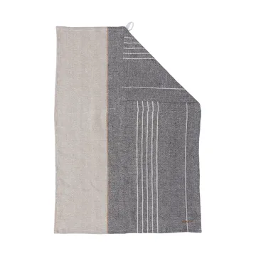 Ernst kitchen towel half linen 47x70 cm - Grey-natural - ERNST
