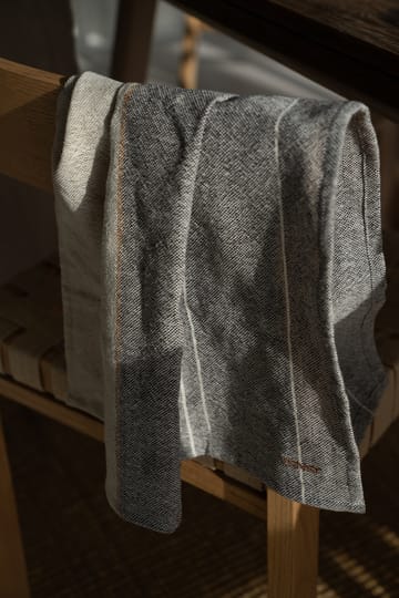 Ernst kitchen towel half linen 47x70 cm - Grey-natural - ERNST