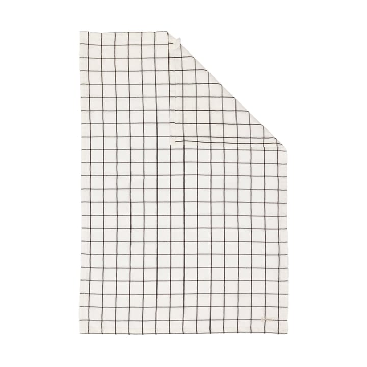 Ernst kitchen towel large checkered 47x70 cm - White-brown - ERNST