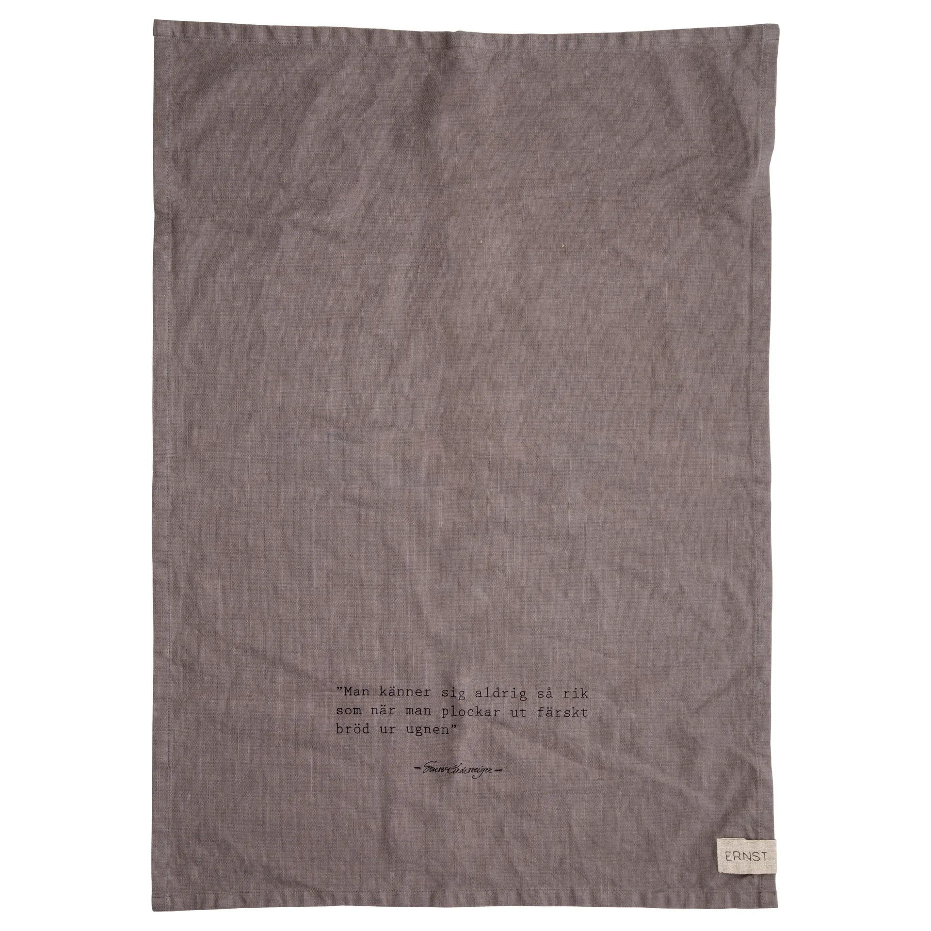Ernst kitchen towel quote Bröd, grey ERNST