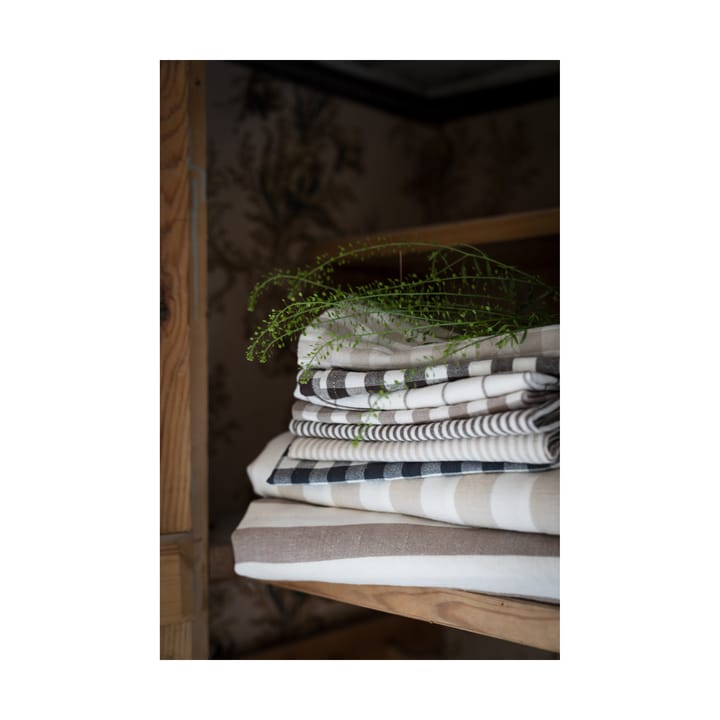 Ernst kitchen towel thin stripes 47x70 cm - Beige-white - ERNST