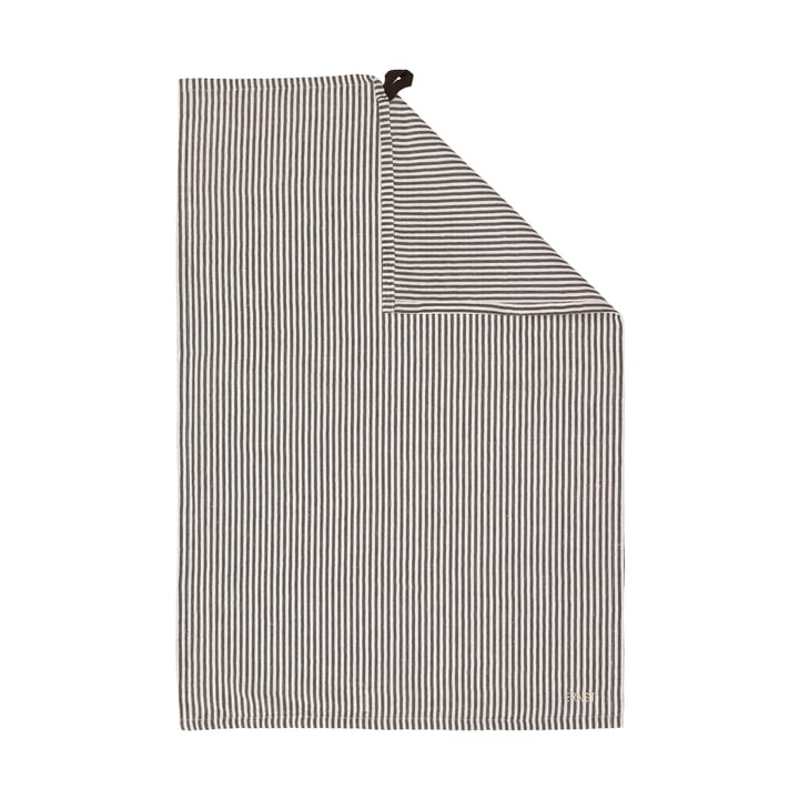 Ernst kitchen towel thin stripes 47x70 cm - Brown-white - ERNST