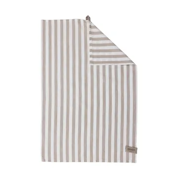 Ernst kitchen towel wide stripes 47x70 cm - Beige-white stripe - ERNST