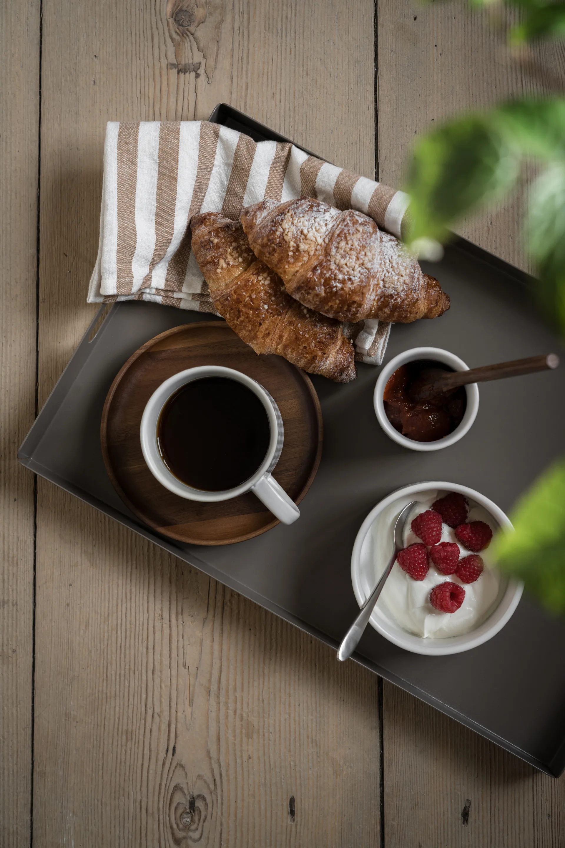 Ernst kitchen towel wide stripes 47x70 cm, Kola white ERNST