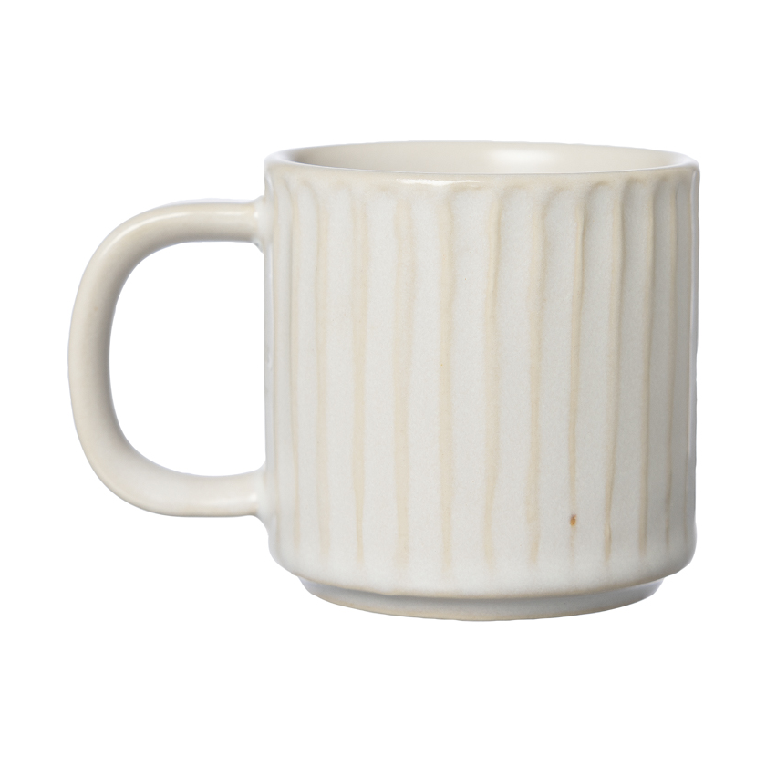 Ernst mulled wine mug ribbed o6 cm Natural white | Scandinavian Design | Glögg & Mulled wine mugs | White