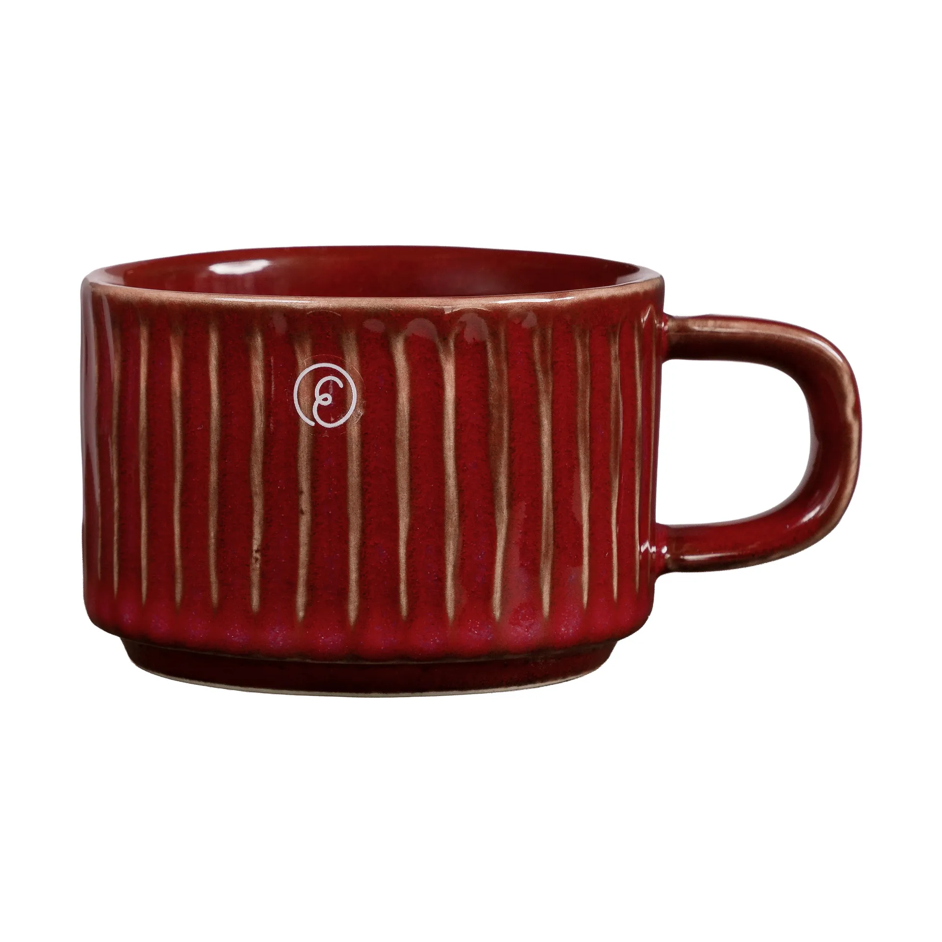 Ernst mulled wine mug ribbed small 10 cl, Red ERNST