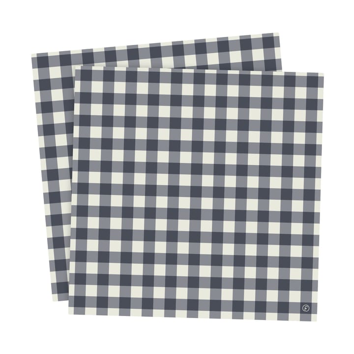 Ernst napkin checkered 33x33 cm 20-pack - Blue-light grey - ERNST