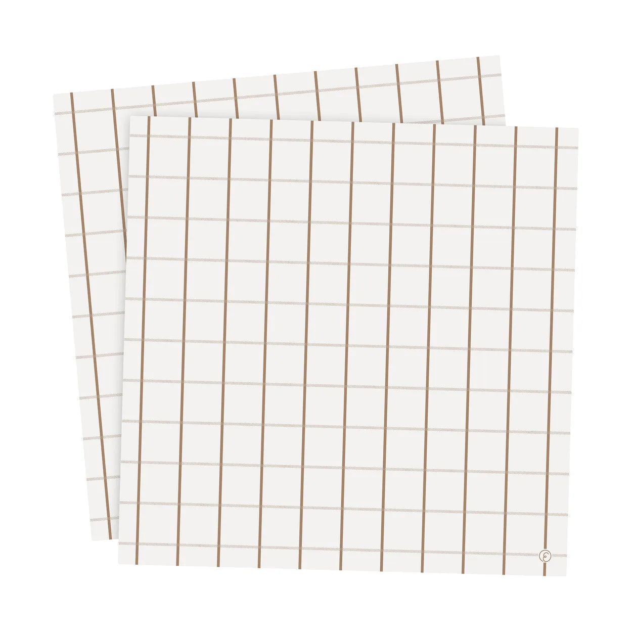 Ernst napkin checkered 33x33 cm 20-pack Cola-cola | Scandinavian Design | Paper napkins | Brown