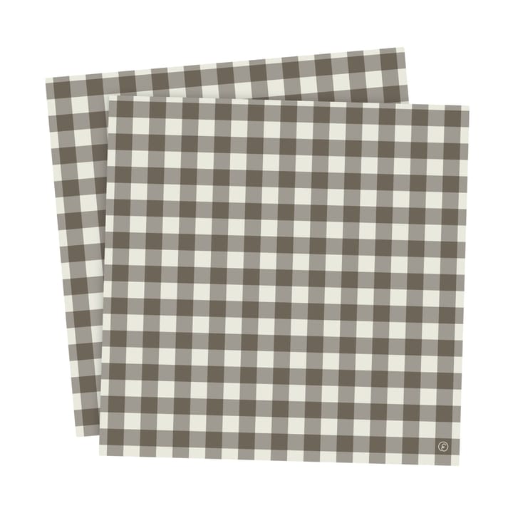 Ernst napkin checkered 33x33 cm 20-pack - Mole-light grey - ERNST