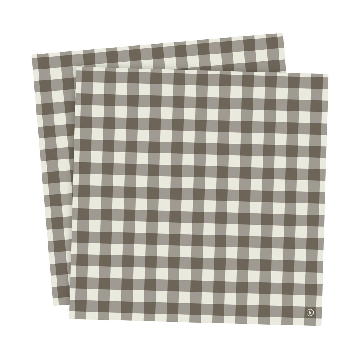 ERNST Ernst napkin checkered 33x33 cm 20-pack Mole-light grey
