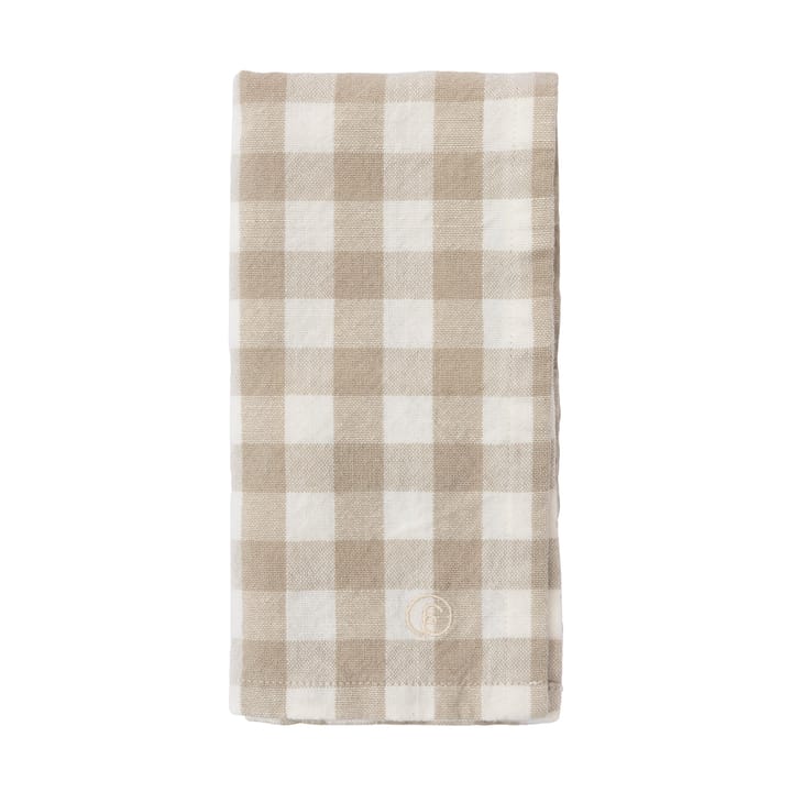 Ernst napkin checkered 40x40 cm - Beige-white - ERNST