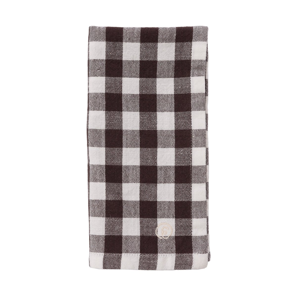 Ernst napkin checkered 40x40 cm Brown-white | Scandinavian Design | Linen & cotton napkins | Brown