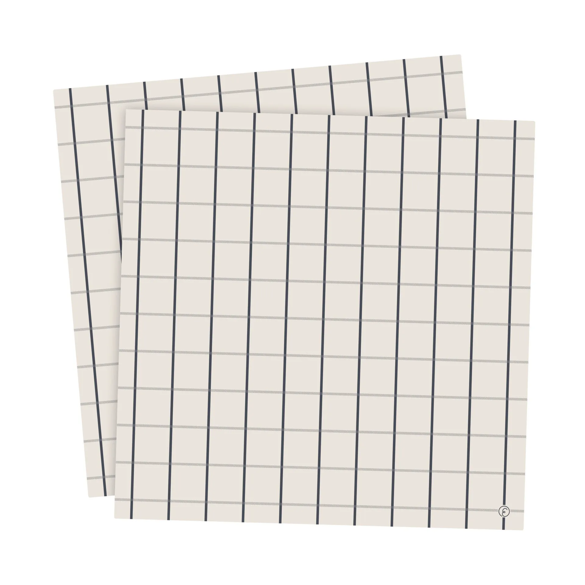 Ernst napkin large checkered 33x33 cm 20-pack, Beige-blue ERNST