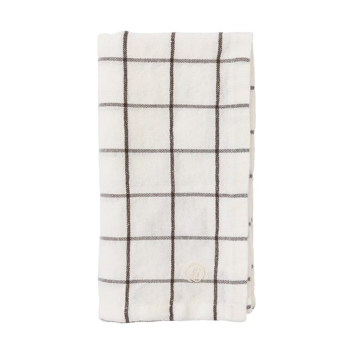 Ernst napkin large checkered 40x40 cm - White-brown - ERNST