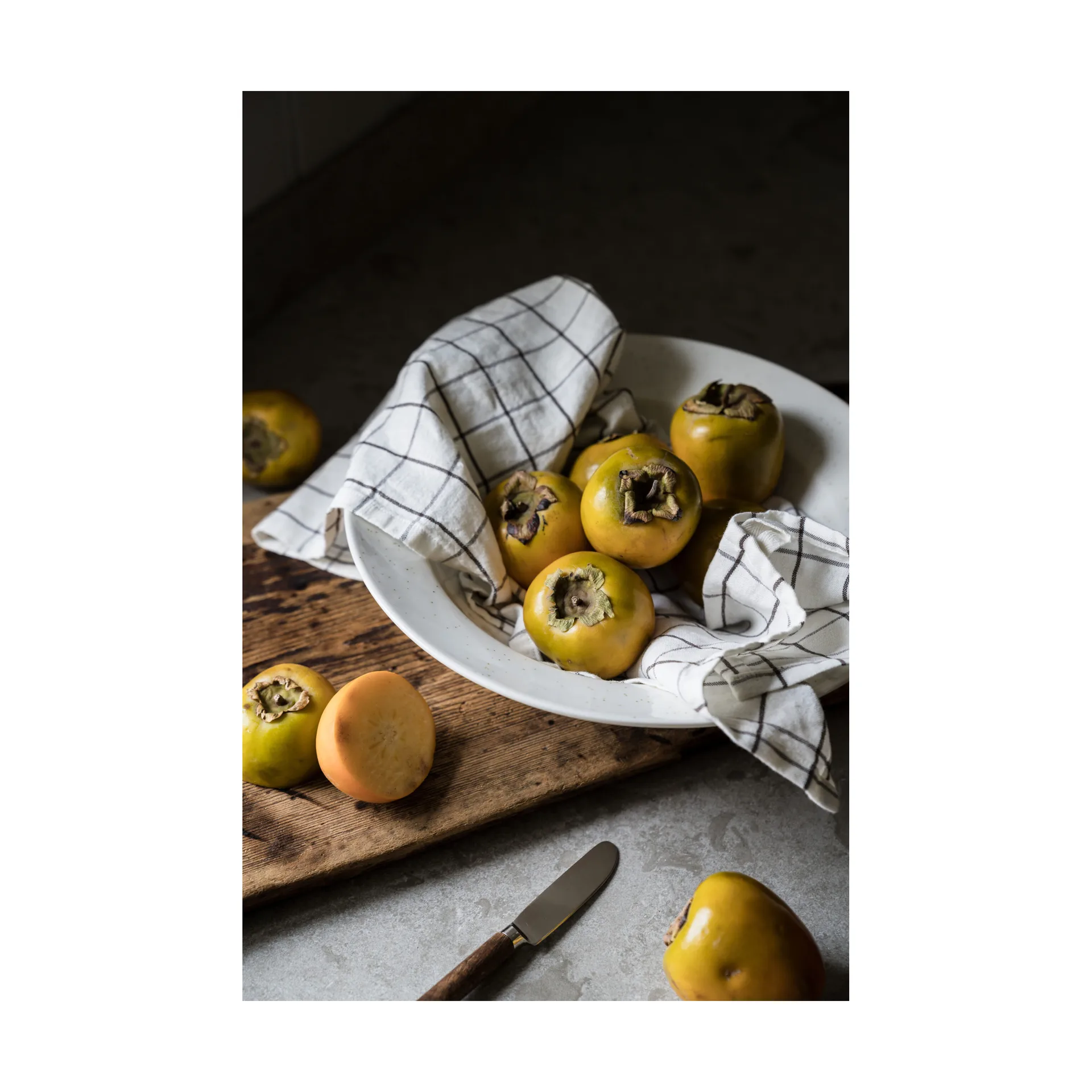 Ernst napkin large checkered 40x40 cm, White-brown ERNST