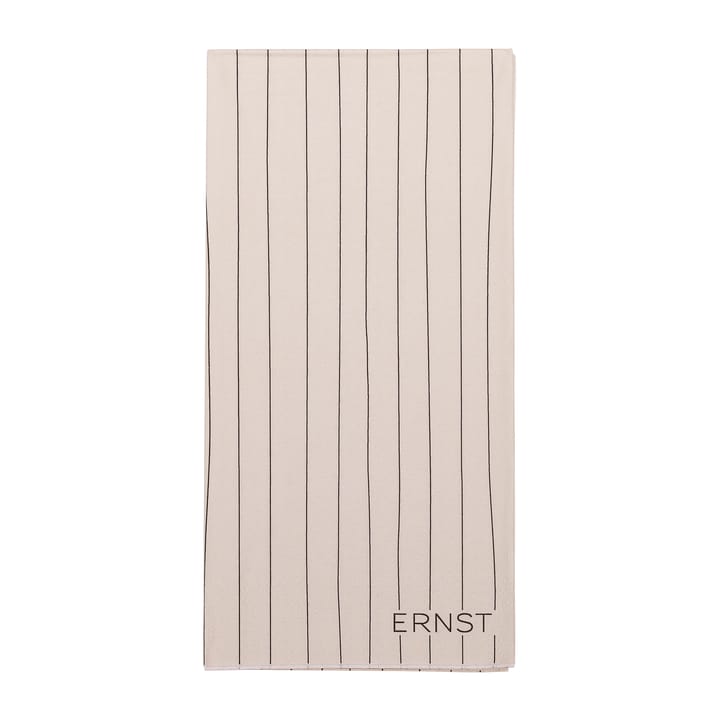 Ernst napkin striped 10x20 cm 20-pack - nature-black - ERNST