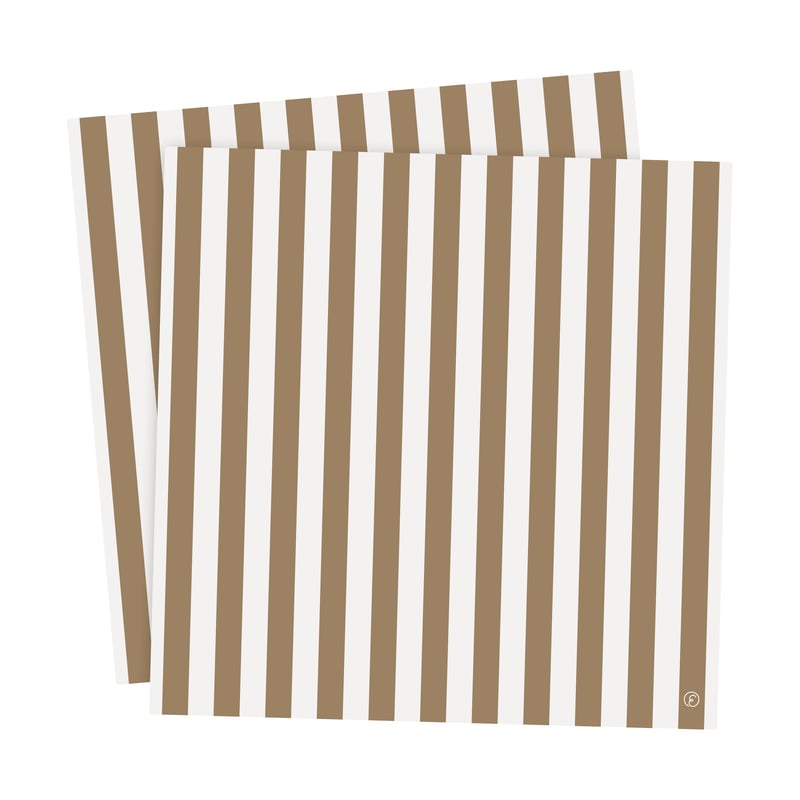 ERNST Ernst napkin striped 33x33 cm 20-pack Kola white