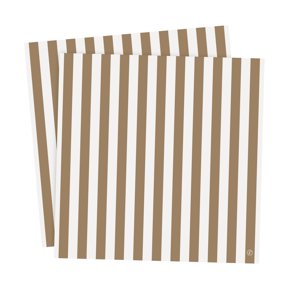 Ernst napkin striped 33x33 cm 20-pack Kola white | Scandinavian Design | Paper napkins | Brown