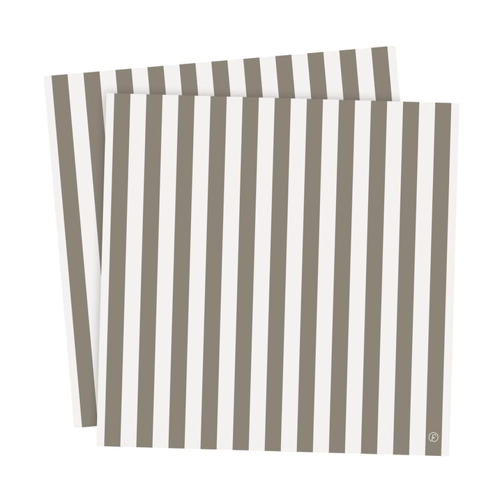 Ernst napkin striped 33x33 cm 20-pack - Mole-white - ERNST