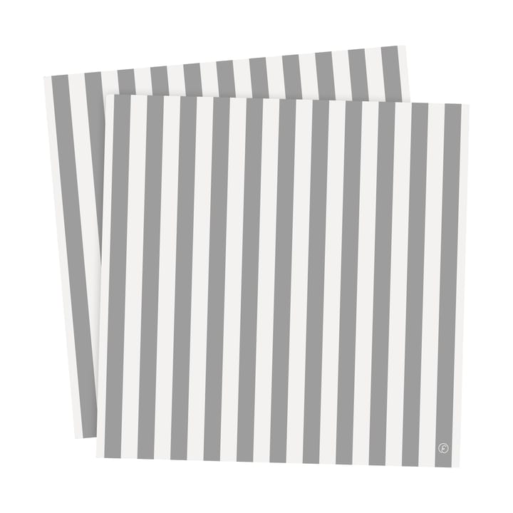 Ernst napkin striped 33x33 cm 20-pack - White-grey stripe - ERNST