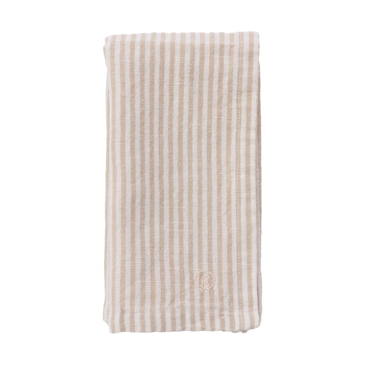 Ernst napkin thin stripes 40x40 cm - Beige-white - ERNST