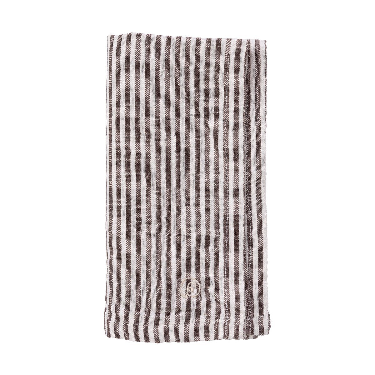 Ernst napkin thin stripes 40x40 cm Brown-white | Scandinavian Design | Linen & cotton napkins | Brown
