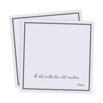 Ernst napkin with citat I det enkla 20-pack - Light grey - ERNST