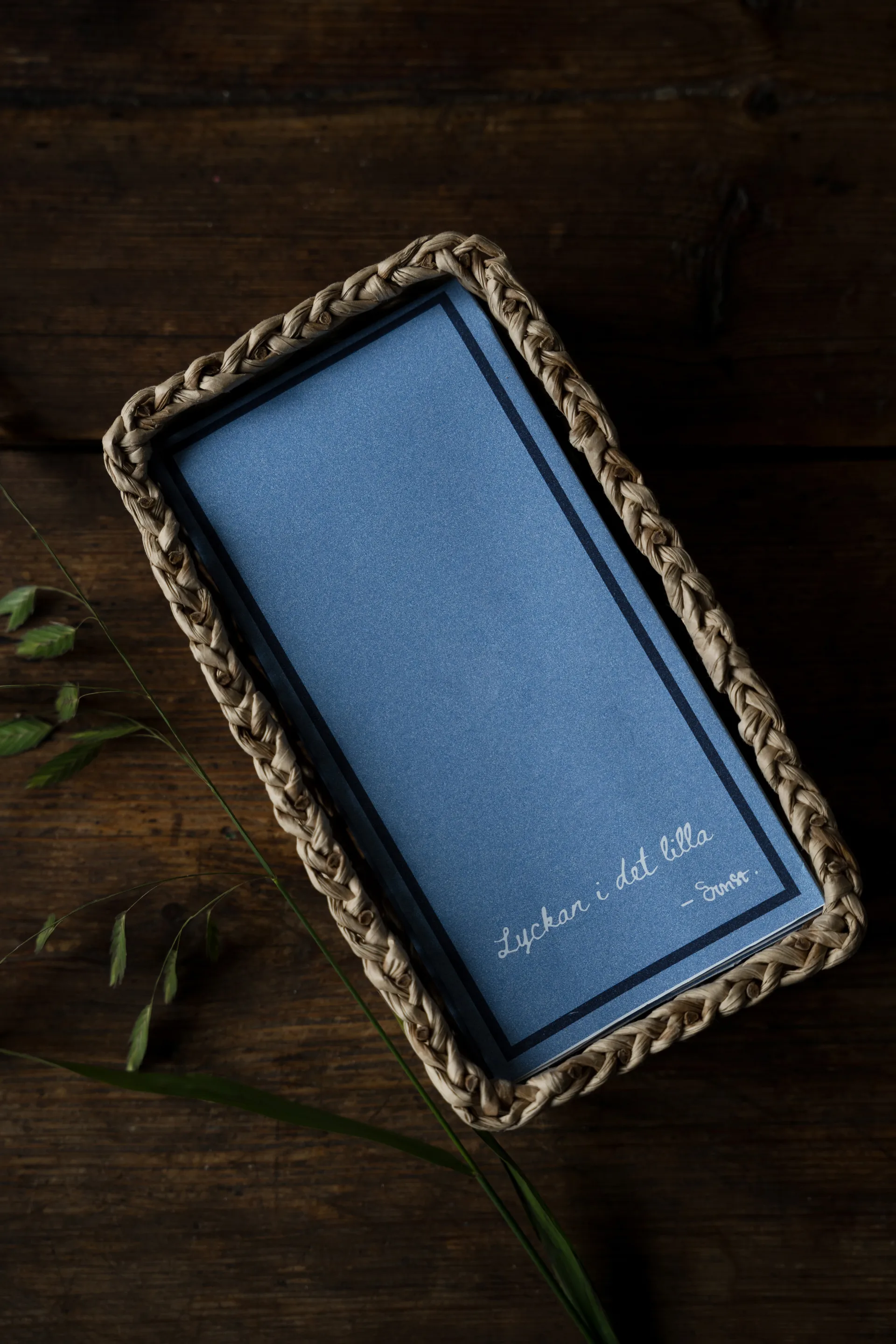 Ernst napkin with quote Lycka i det lilla 20-pack, Blue ERNST