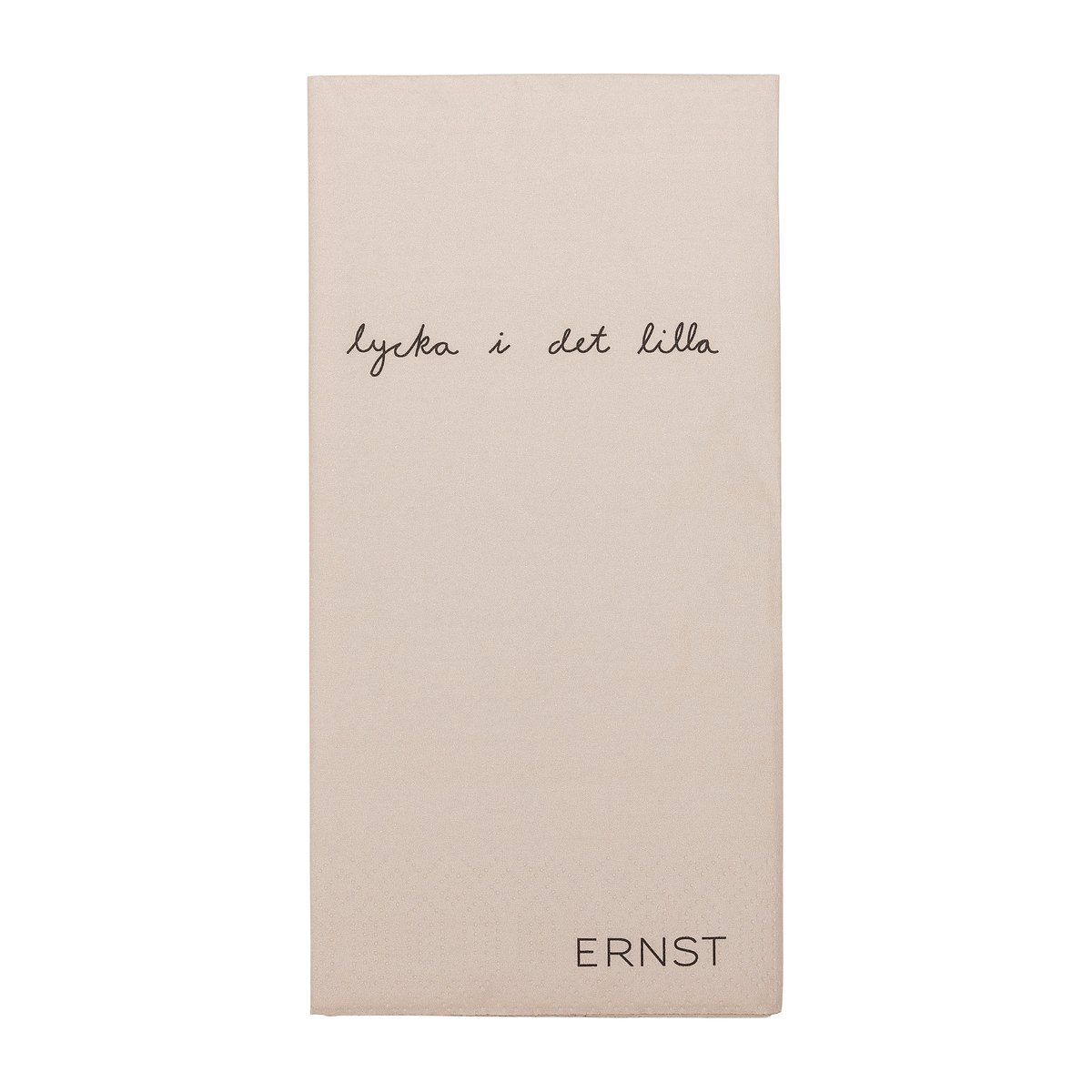 Ernst napkin with quote Lycka i det lilla 20-pack nature-black