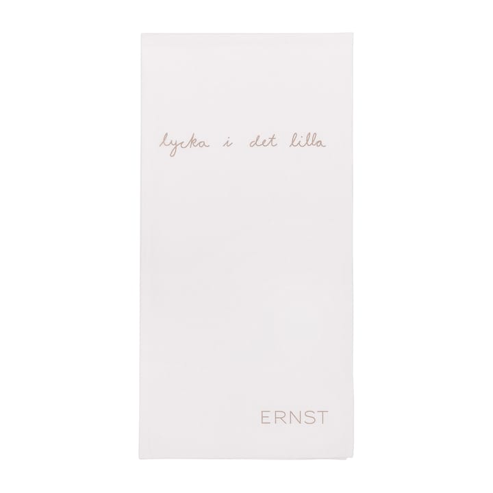 Ernst napkin with quote Lycka i det lilla 20-pack - white-grey - ERNST