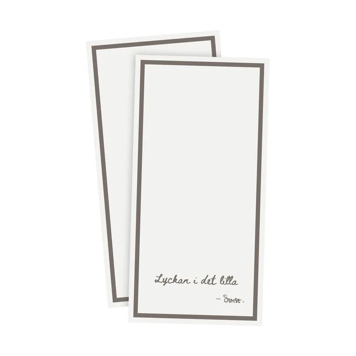 Ernst napkin with quote Lycka i det lilla 20-pack - White - ERNST