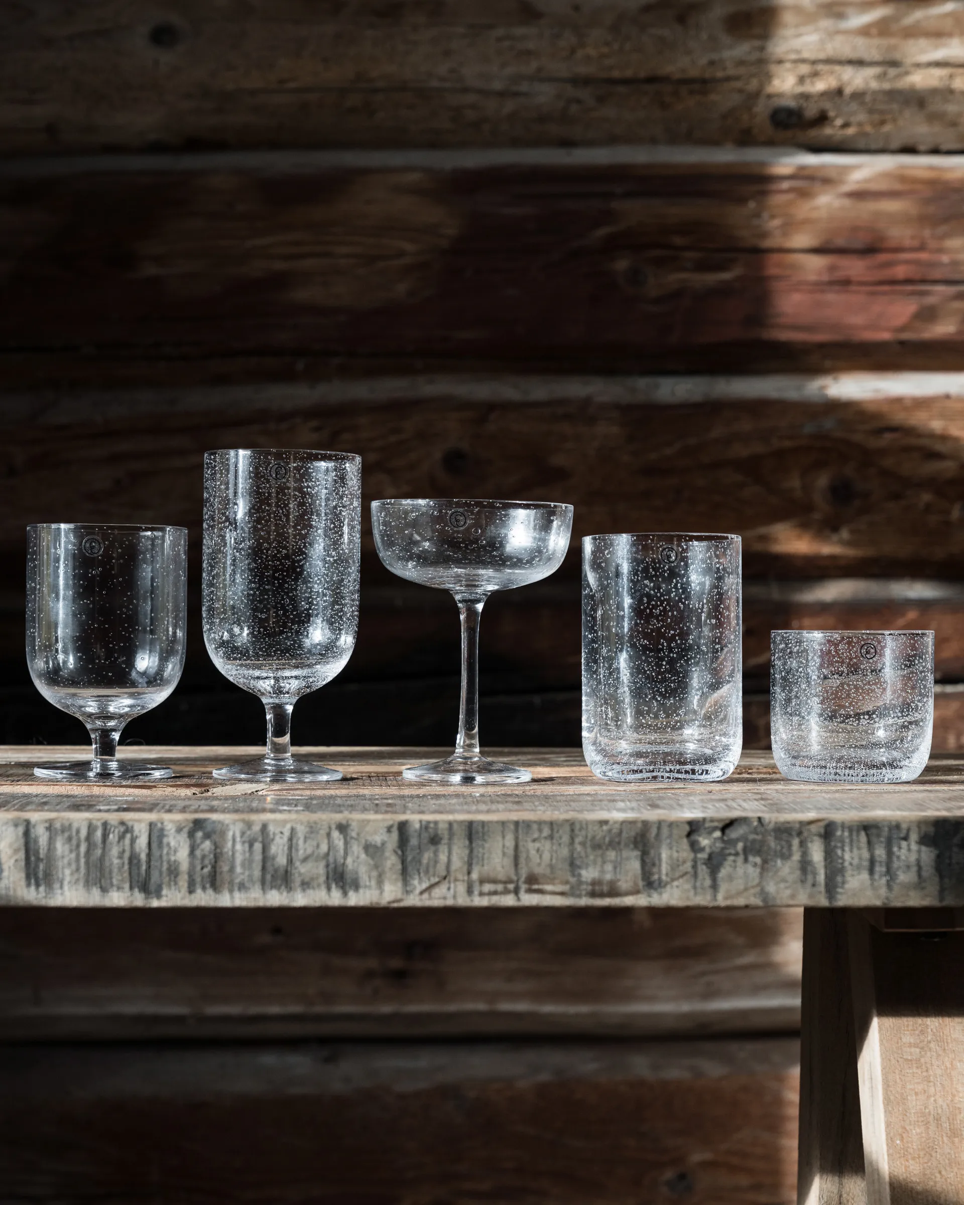 Ernst oil glass bubbly glass 45 cl 2-pack, Clear ERNST