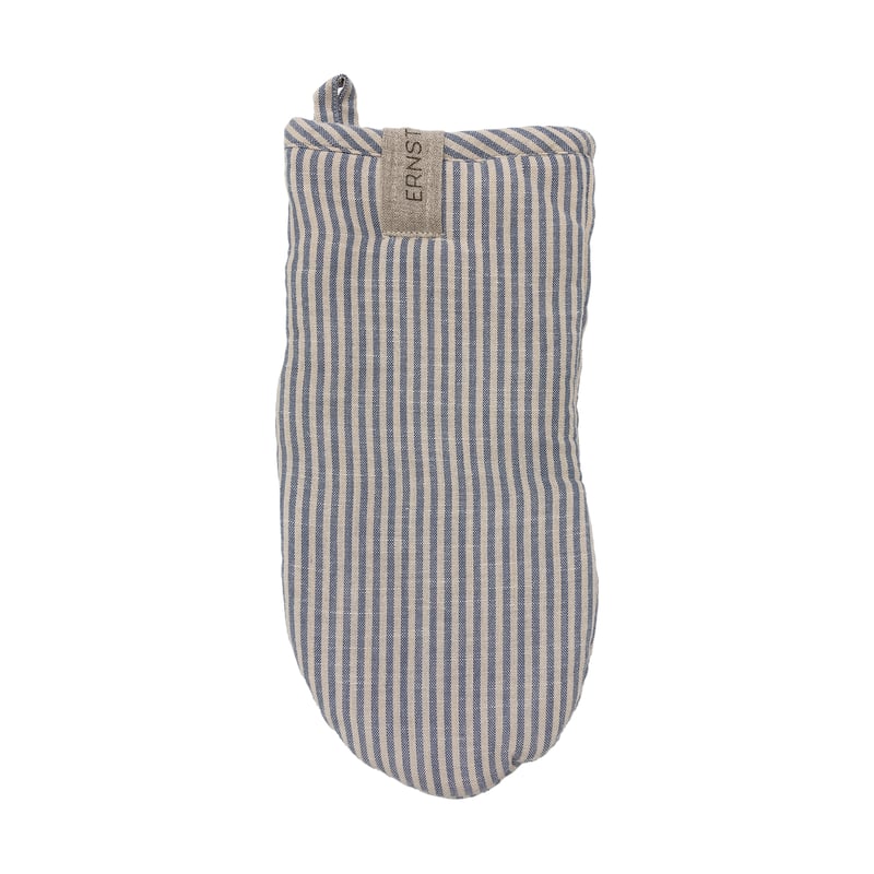 ERNST Ernst oven mitt striped Blue-beige