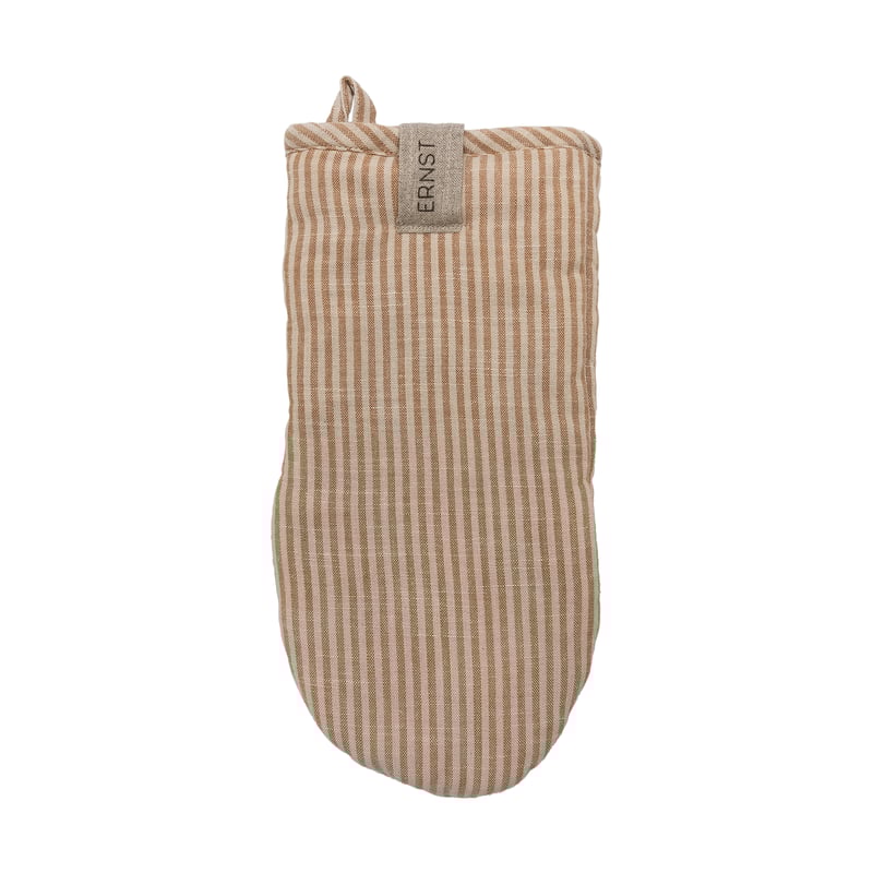 ERNST Ernst oven mitt striped Kola-beige